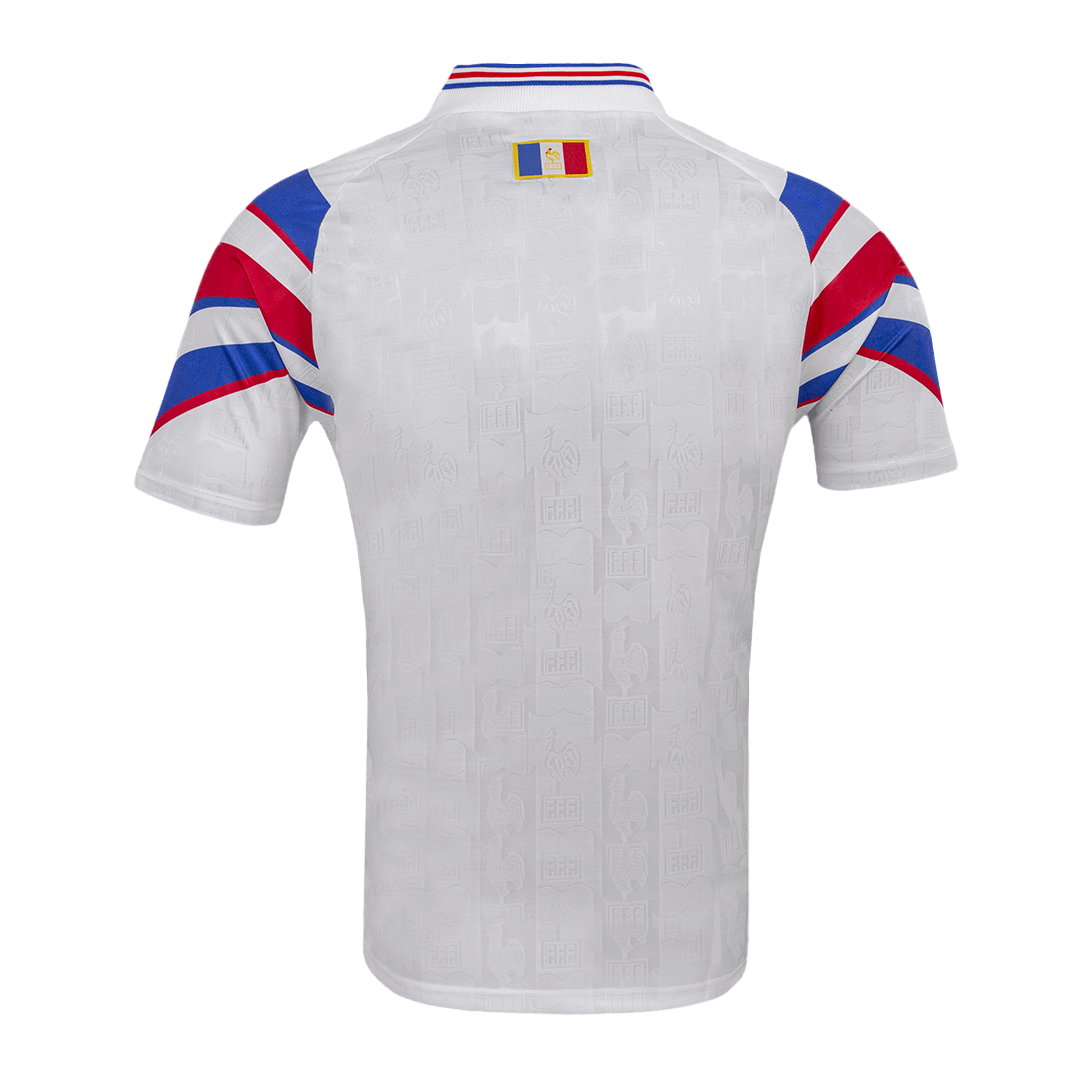 Maillot de football extérieur de l'équipe de France rétro 1996