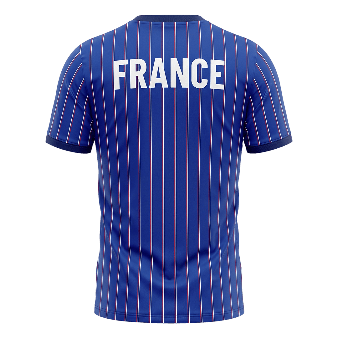 Maillot d'entraînement de l'équipe de France avant le match, Coupe du Monde 2026, bleu