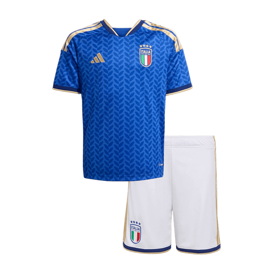 Italie Domicile Maillot Kit 2025/26 Enfant Bleu