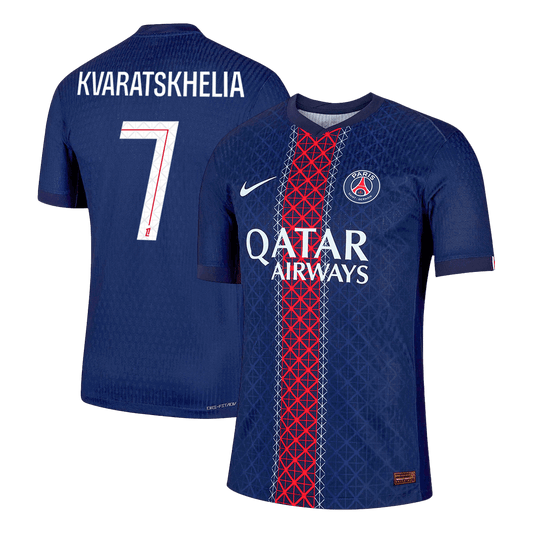 Version joueur KVARATSKHELIA #7 Maillot domicile PSG 2025/26 Bleu marine