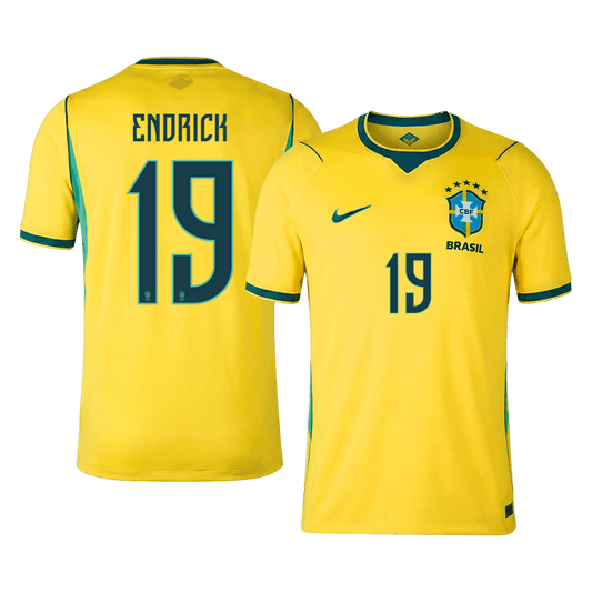 ENDRICK #19 Brésil Domicile Maillot - Coupe du Monde 2026 Jaune
