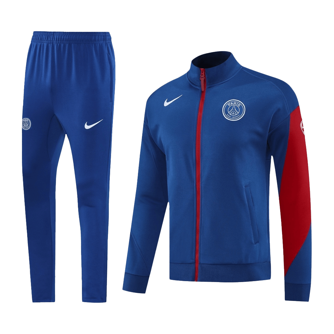 Tenue d'entraînement PSG 25/26 (veste + pantalon) bleu marine et rouge