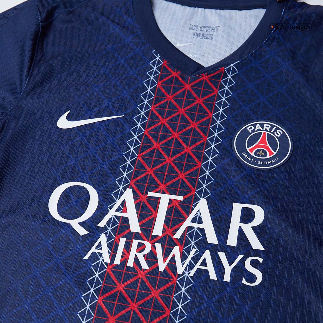 Version joueur B.BARCOLA #29 Maillot domicile PSG 2025/26 Bleu marine