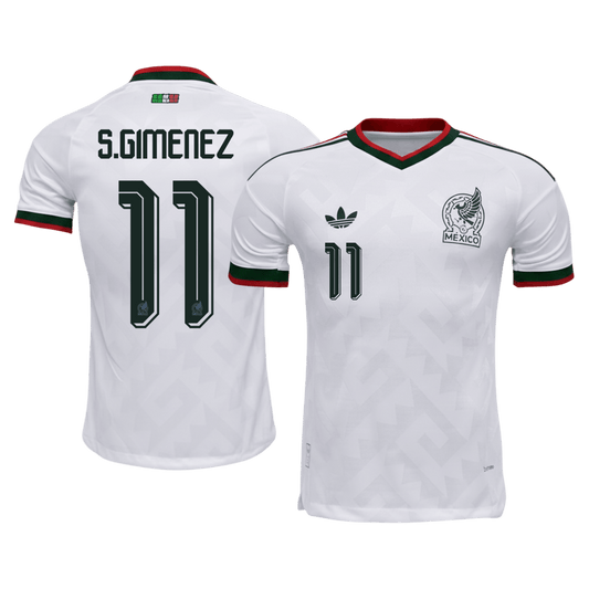 S.GIMENEZ #11 Mexique Extérieur Maillot - Coupe du Monde 2026 Blanc Joueur