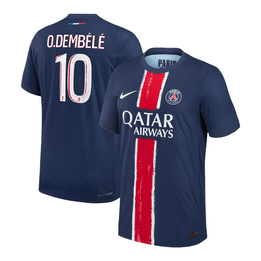 Version Joueur O.DEMBÉLÉ #10 Maillot de Foot PSG Domicile 2024/25 Marine