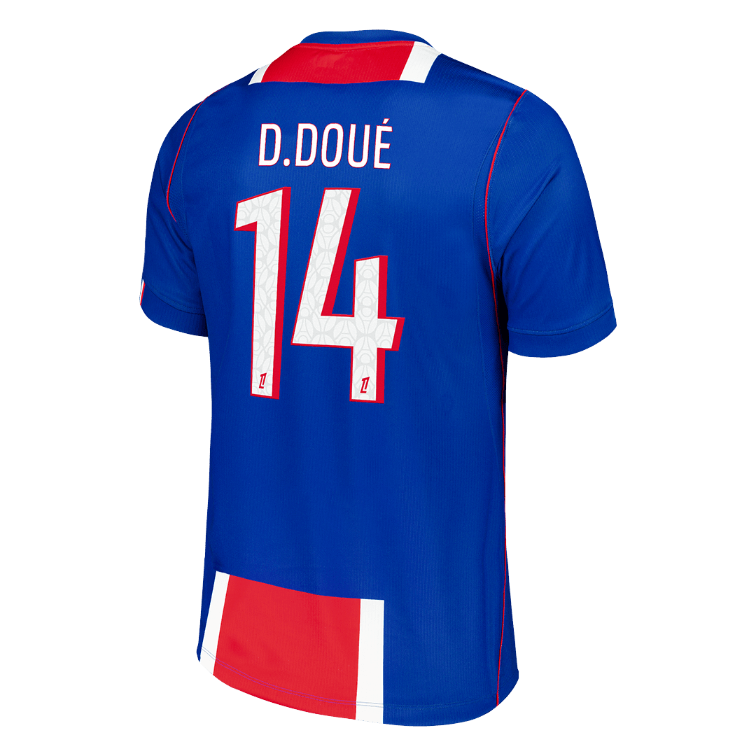 Maillot domicile PSG 2026/27, version supporter, D.DOUE n°14, Old Royal