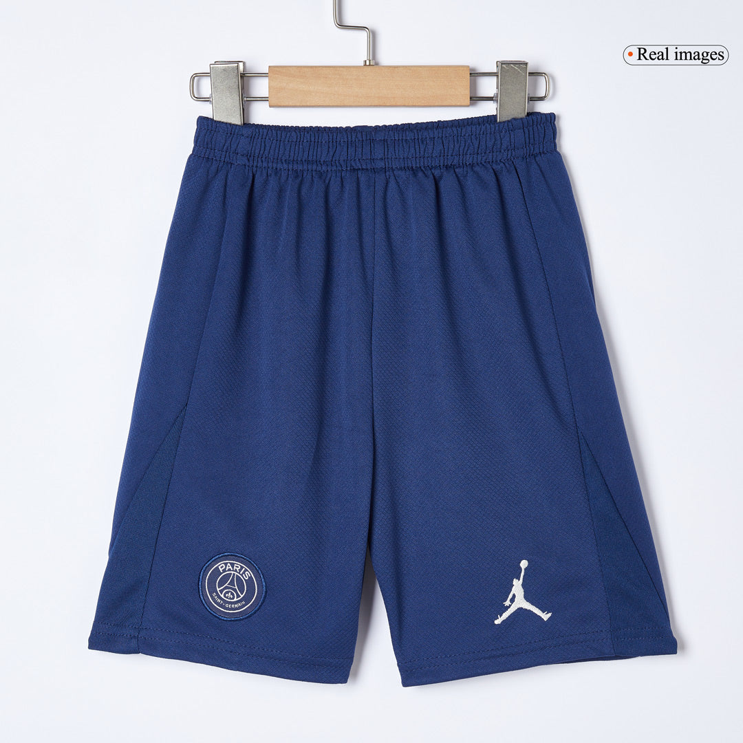 Quatrième tenue extérieure enfant du PSG (maillot + short) 2024/25 Bleu marine