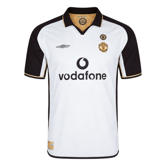 Retro Manchester United Extérieur Maillot 2001/02 White&Gold