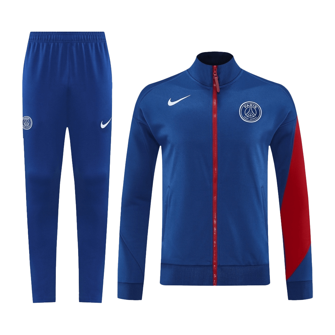 Tenue d'entraînement PSG 25/26 (veste + pantalon) bleu marine et rouge