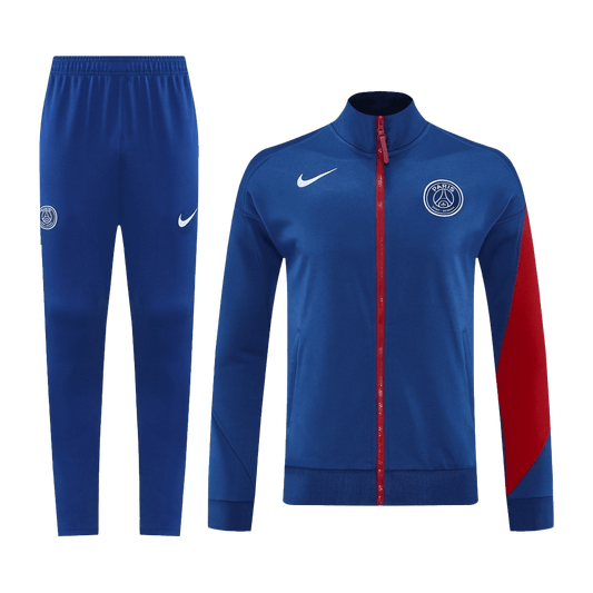 Tenue d'entraînement PSG 25/26 (veste + pantalon) bleu marine et rouge