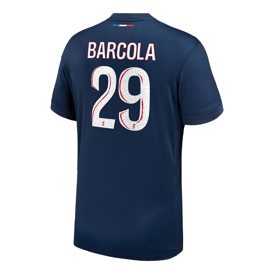 Maillot domicile du Barça PSG n° 29, saison 2024/25, bleu marine