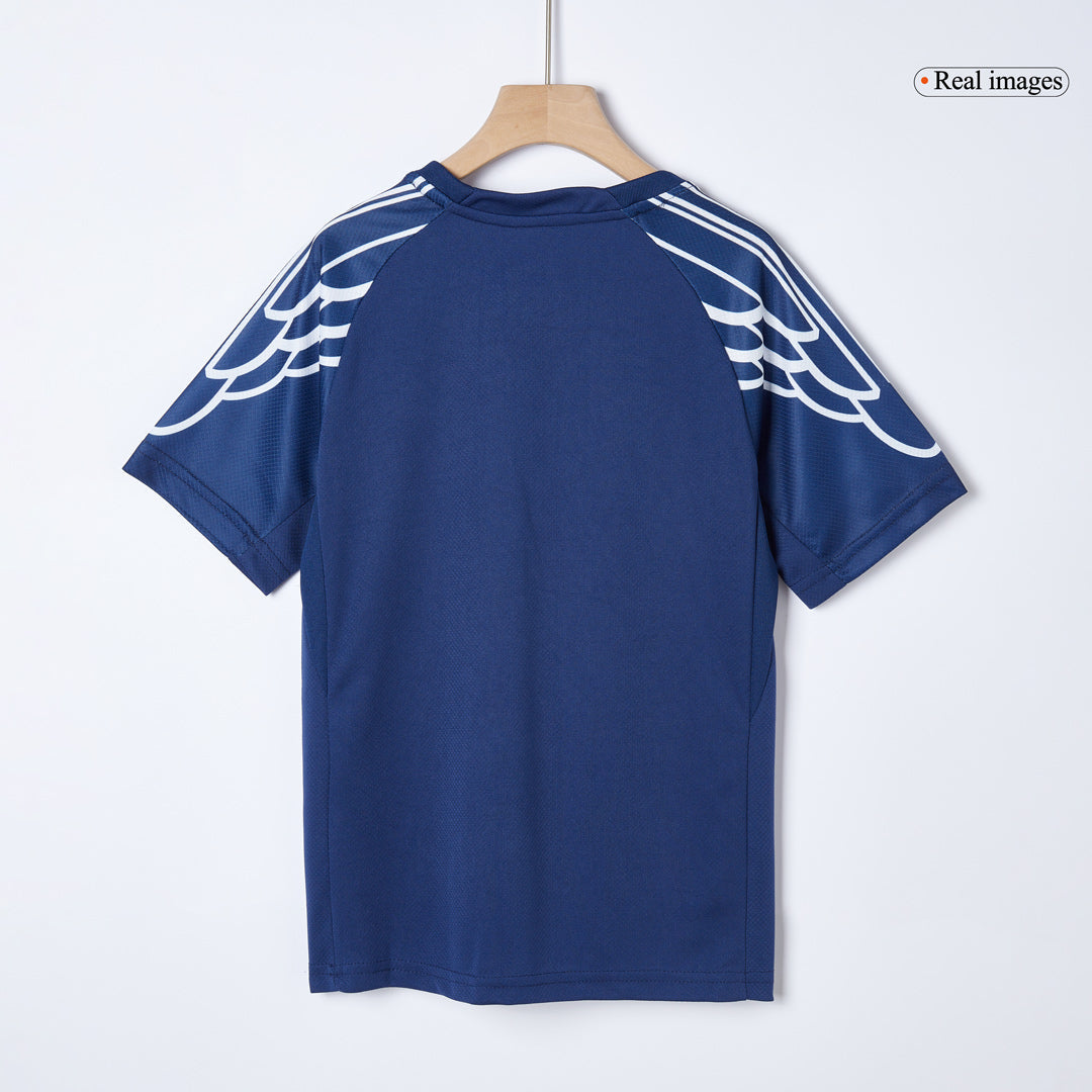 Quatrième tenue extérieure enfant du PSG (maillot + short) 2024/25 Bleu marine
