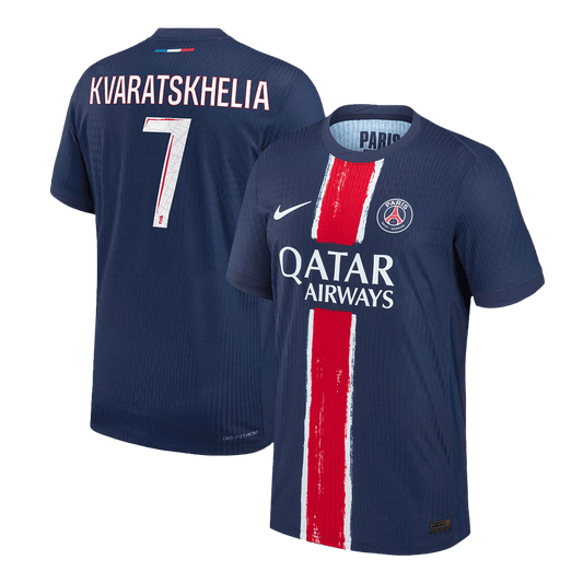 Version joueur KVARATSKHELIA #7 Maillot domicile PSG 2024/25 Bleu marine