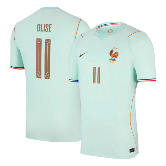 Maillot extérieur de l'équipe de France d'Olise n°11, Coupe du Monde 2026, bleu