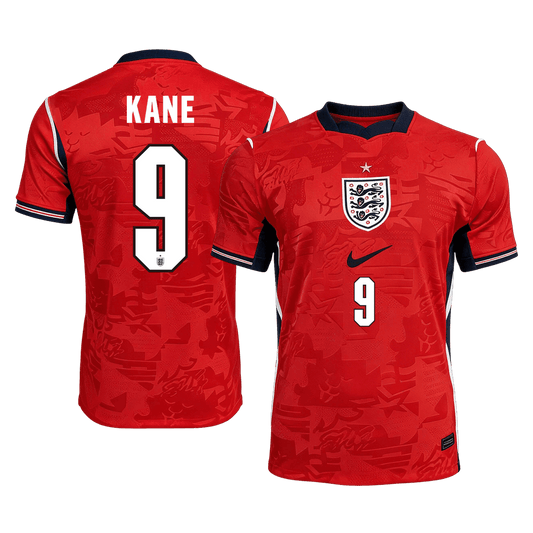 KANE #9 Angleterre Extérieur Maillot - Coupe du Monde 2026 Rouge