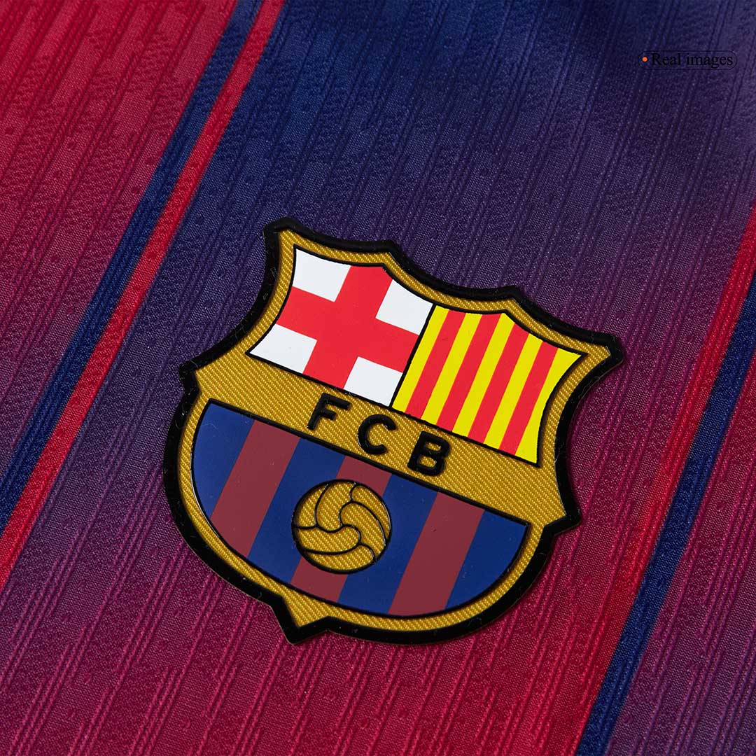LAMINE YAMAL #10 Barcelone Domicile Maillot 2025/26 Rouge et Bleu Authentique