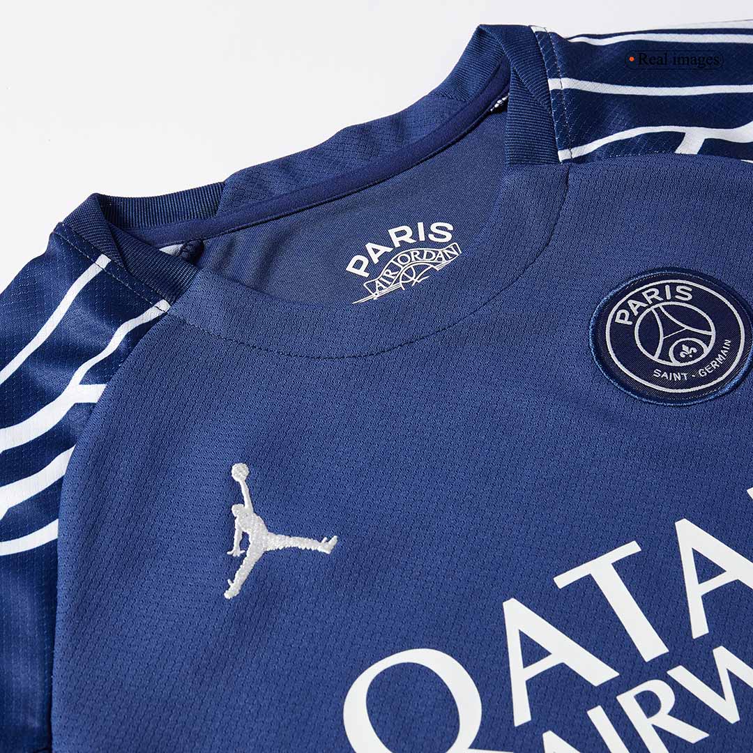 Quatrième tenue extérieure enfant du PSG (maillot + short) 2024/25 Bleu marine