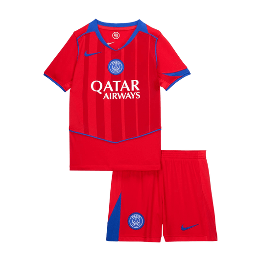 Troisième tenue extérieure du PSG pour enfants (maillot + short) 2025/26