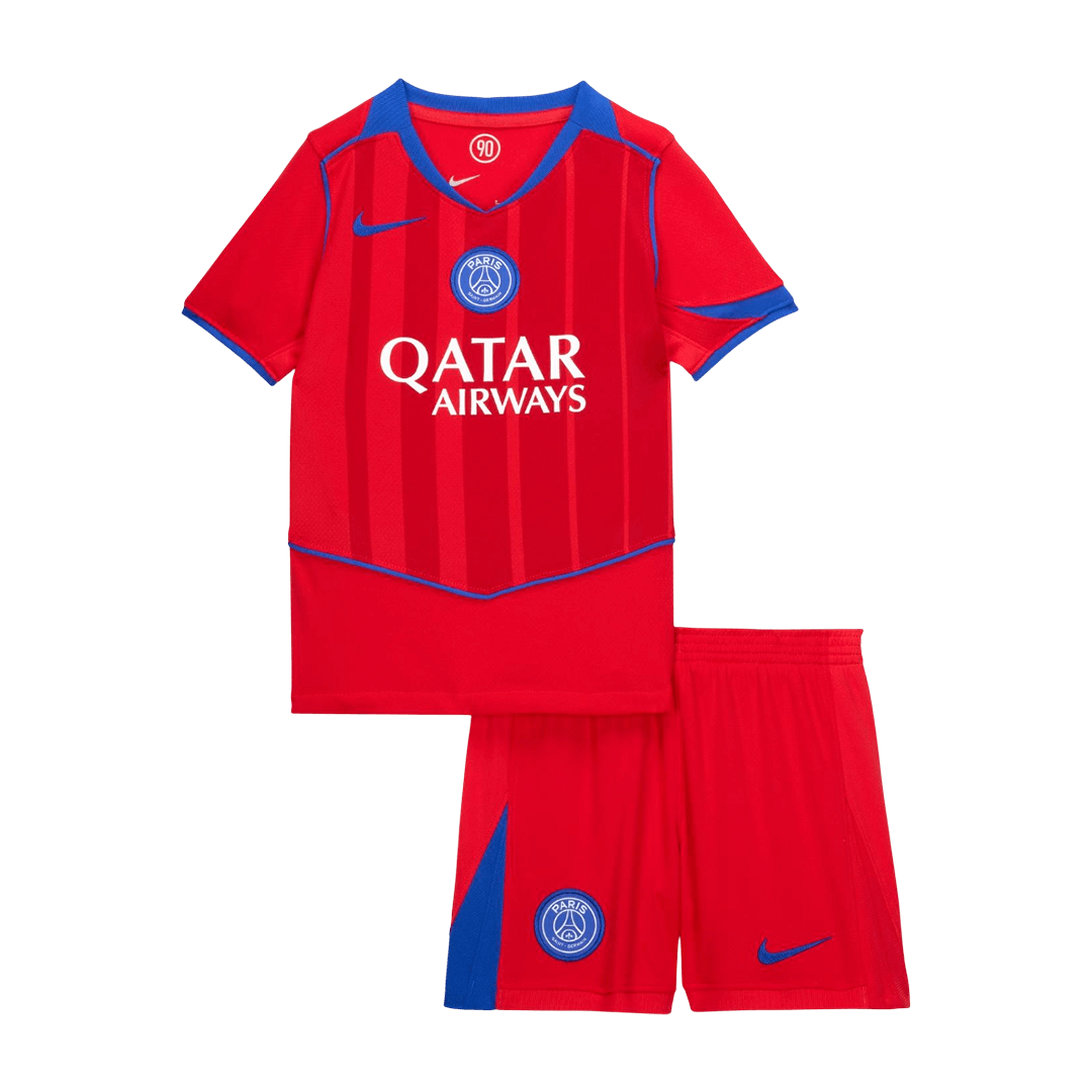 Troisième tenue extérieure du PSG pour enfants (maillot + short) 2025/26