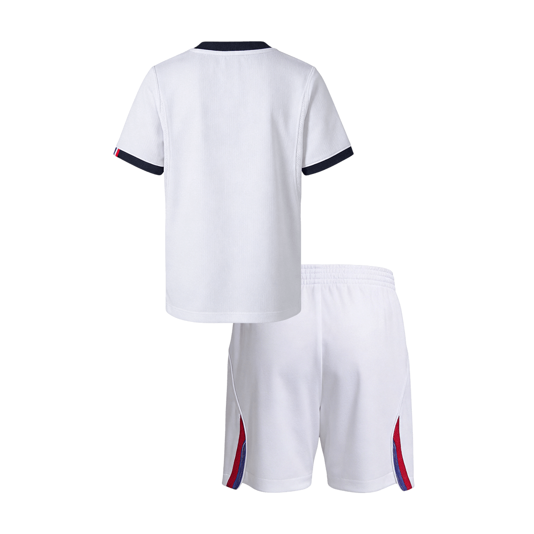 Tenue de football PSG enfant extérieur (maillot + short) 2026/27 blanche