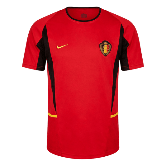 Retro Belgique Domicile Maillot 2002 Rouge