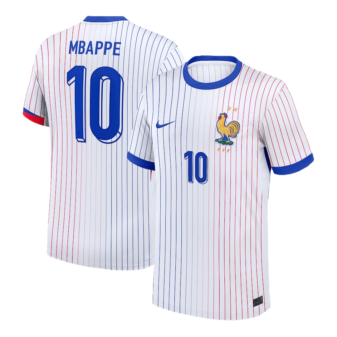 Maillot extérieur de l'équipe de France de Mbappé n°10 pour l'Euro 2024