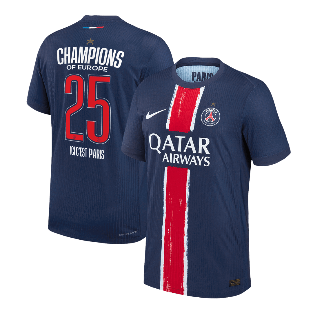 CHAMPIONS #25 Version Joueur PSG Maillot Domicile 2024/25 Bleu Marine - CHAMPIONS D'EUROPE