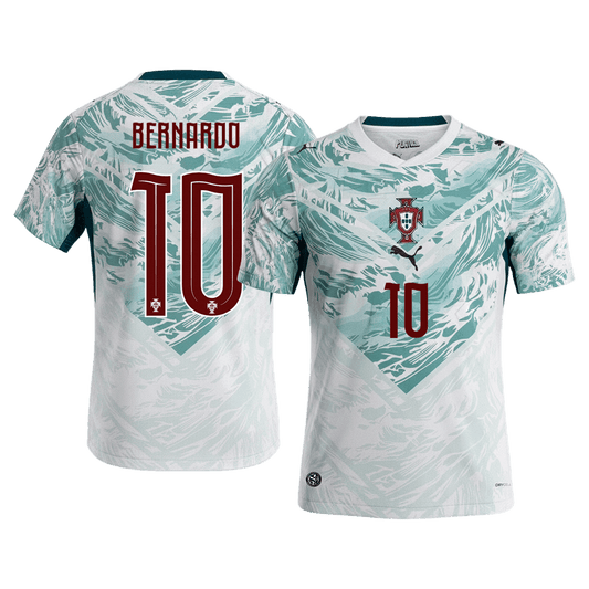 BERNARDO #10 Portugal Extérieur Maillot - Coupe du Monde 2026 White&Green