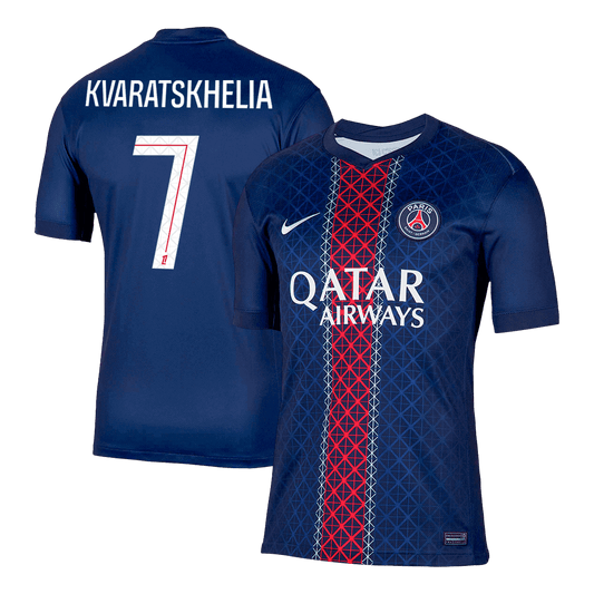 Maillot domicile PSG 2025/26 bleu marine KVARATSKHELIA n°7