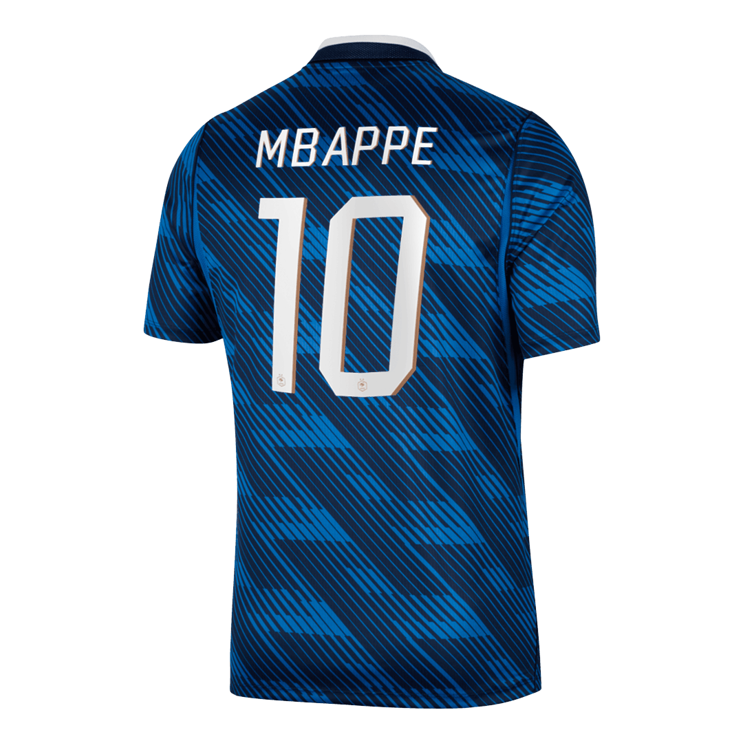 Mbappé n°10, maillot domicile de l'équipe de France, Coupe du Monde 2026, bleu