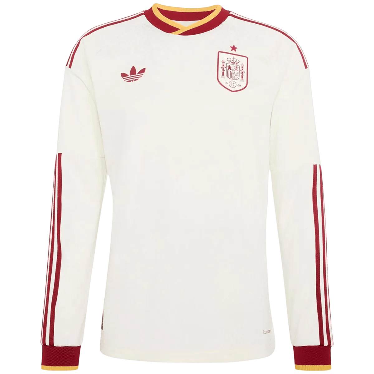 Vente Flash Espagne Extérieur Maillot Manches Longues - Coupe du Monde 2026 Blanc