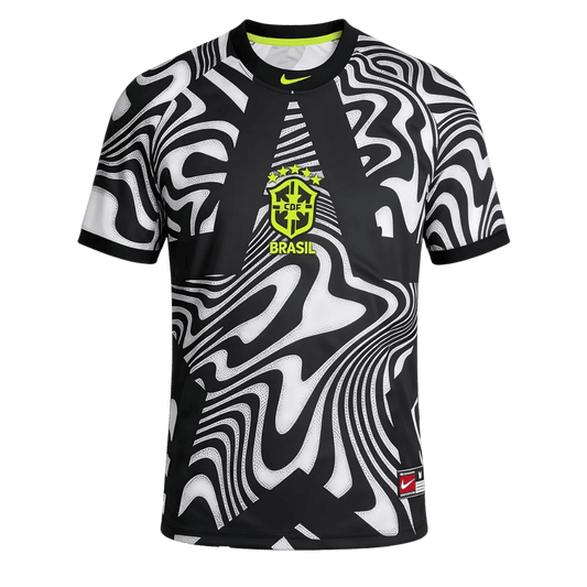 Brésil Maillot - Coupe du Monde 2026 Black &White Grande Taille
