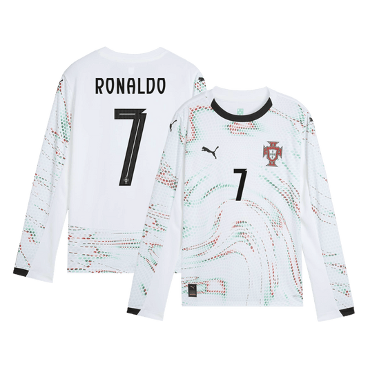 RONALDO #7 Portugal Extérieur Maillot Manches Longues 2025