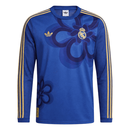 Real Madrid Maillot Manches Longues 2025/26 Bleu Grande Taille
