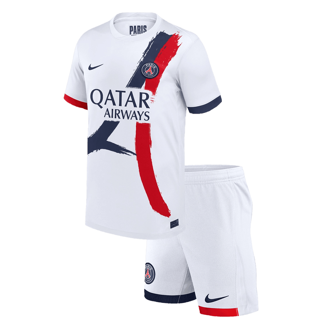 Tenue de football extérieure du PSG pour enfants (maillot + short)
