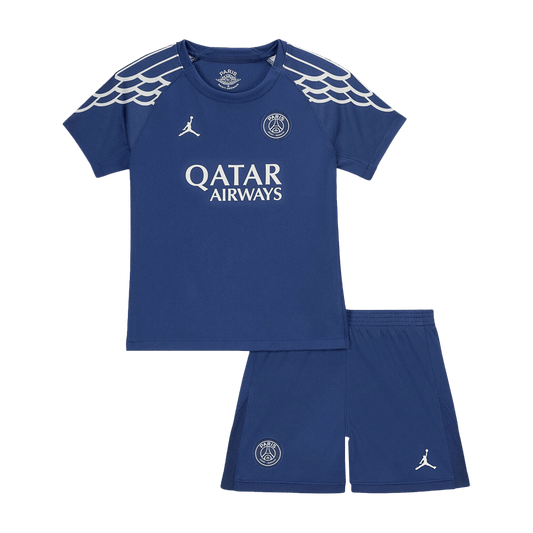 Quatrième tenue extérieure enfant du PSG (maillot + short) 2024/25 Bleu marine