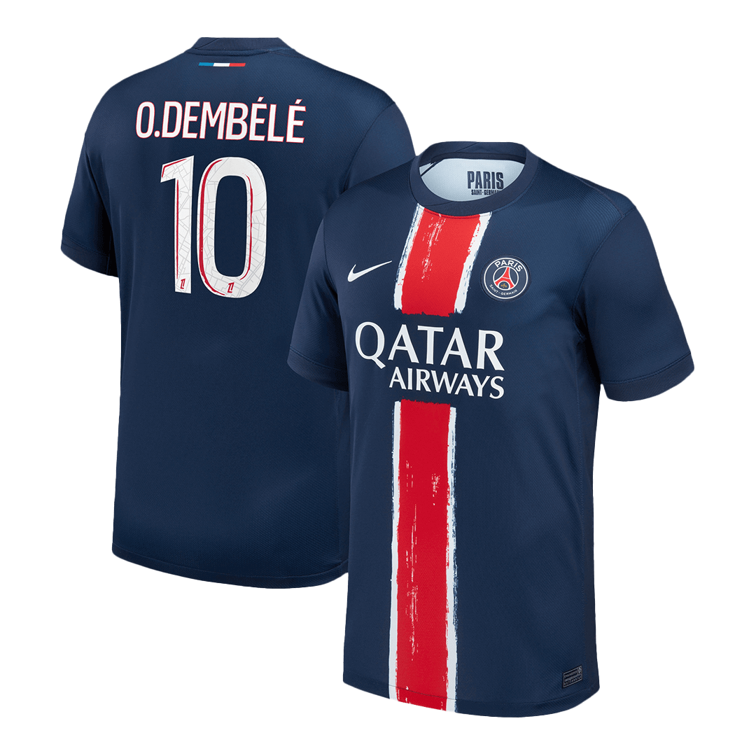 O.DEMBÉLÉ #10 Maillot de Foot PSG Domicile 2024/25 Marine