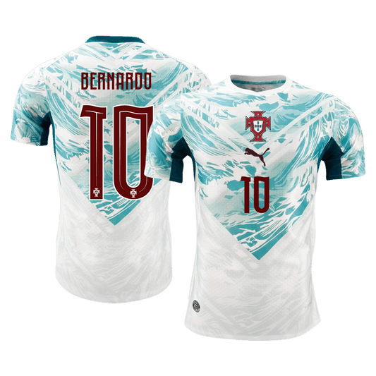 BERNARDO #10 Portugal Extérieur Maillot - Coupe du Monde 2026 White&Green Joueur