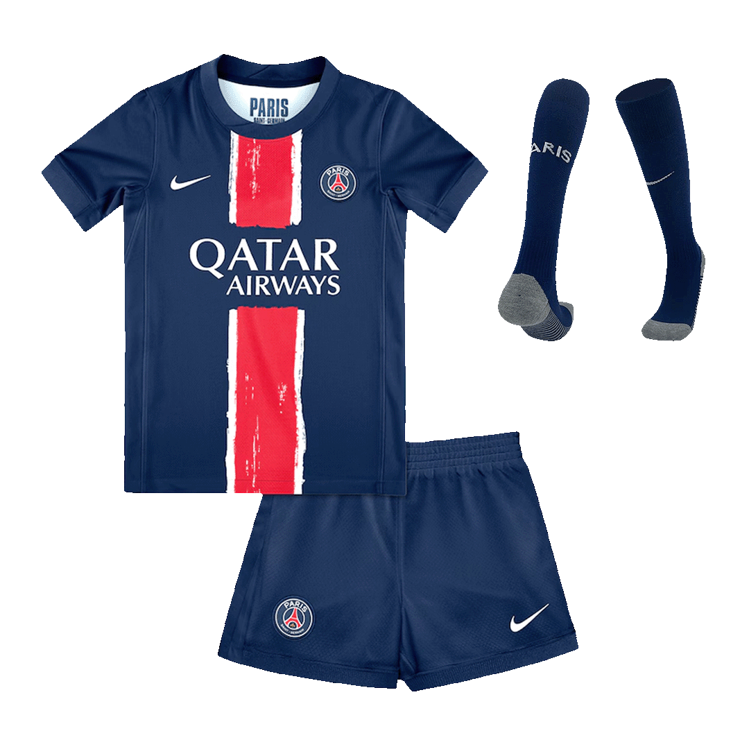 Tenue de football domicile PSG enfant (maillot + short + chaussettes) 2024/25