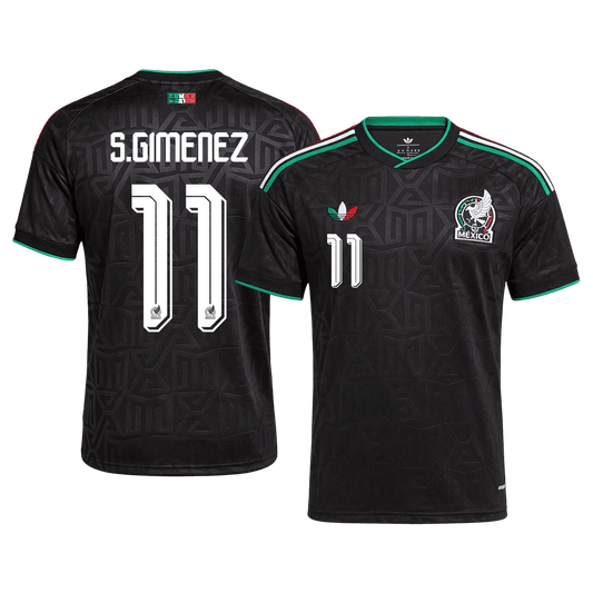 S.GIMENEZ #11 Mexique Third Maillot - Coupe du Monde 2026 Noir
