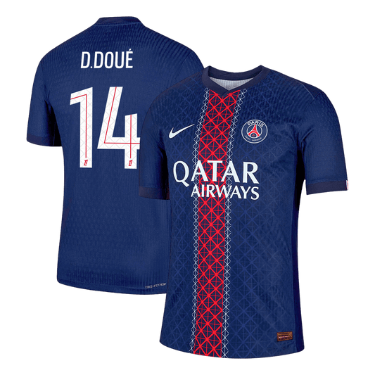 Version Joueur D.DOUÉ #14 Maillot de Foot PSG Domicile 2025/26 Marine