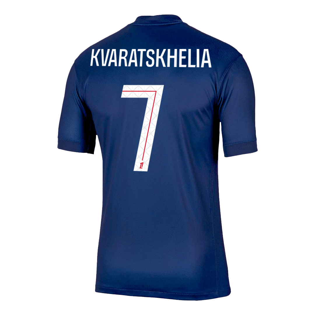 Maillot domicile PSG 2025/26 bleu marine KVARATSKHELIA n°7