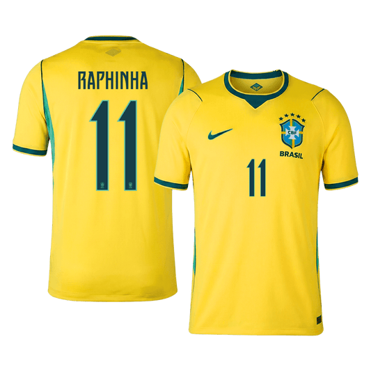RAPHINHA #11 Brésil Domicile Maillot - Coupe du Monde 2026 Jaune