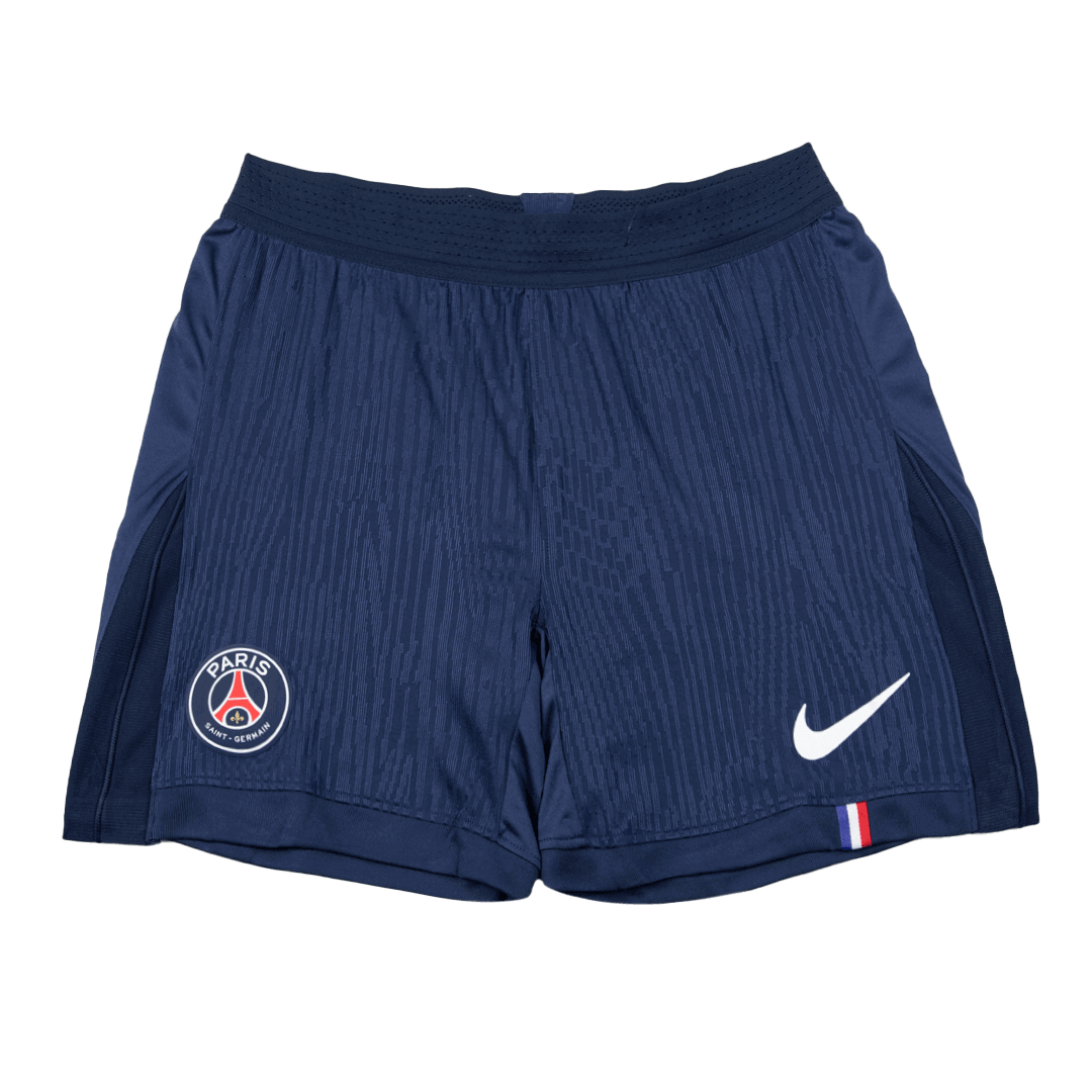 Short de football domicile PSG, version joueur, taille 25/26, bleu marine