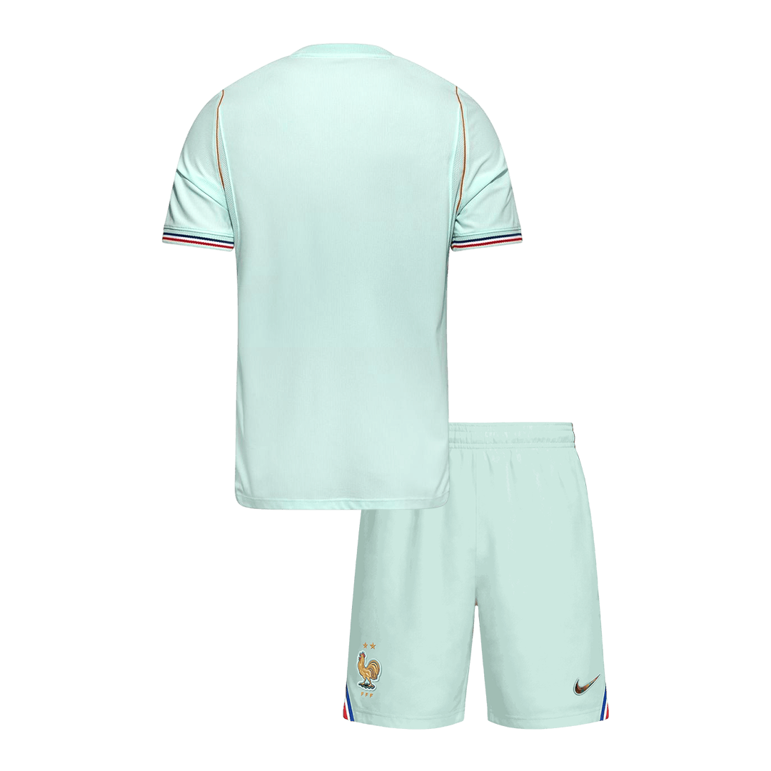 Tenue de football enfant France extérieur (maillot + short) Coupe du Monde 2026 Vert menthe