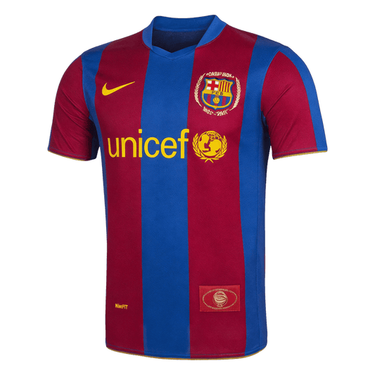 Retro Barcelone Domicile Maillot 2007/08 Blue&Garnet