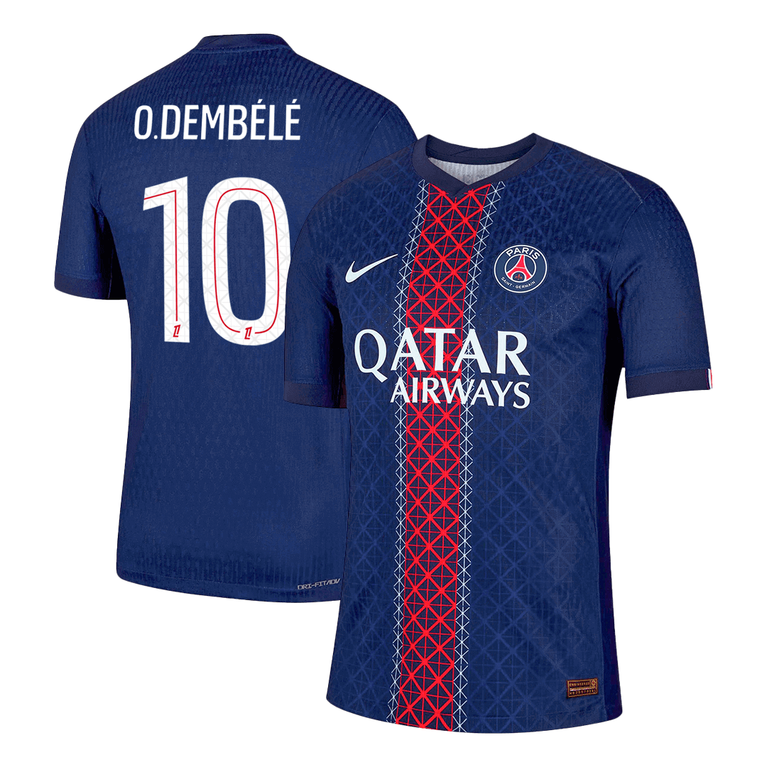 Version Joueur O.DEMBÉLÉ #10 Maillot de Foot PSG Domicile 2025/26 Marine