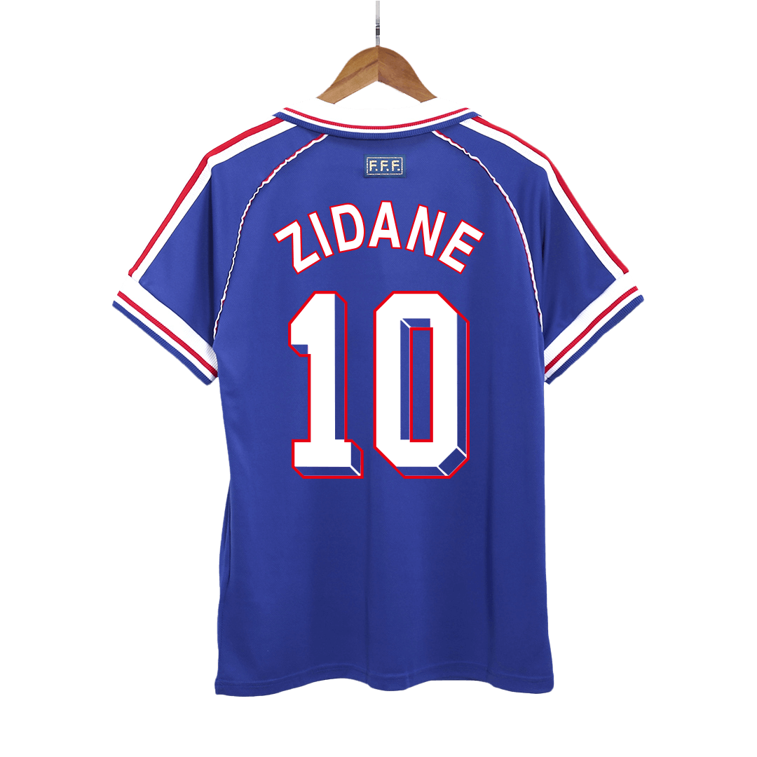 Maillot domicile de l'équipe de France de Zidane rétro n°10, saison 1998
