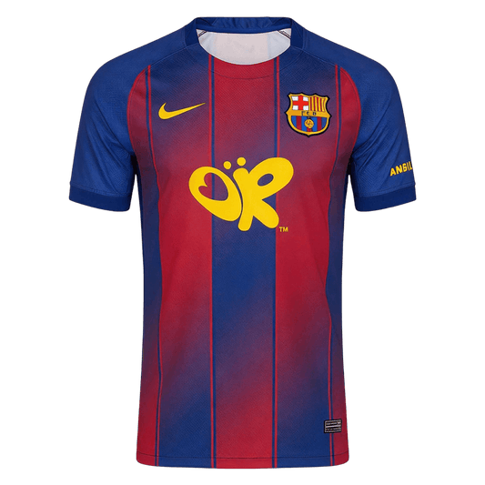 Barcelone Domicile Maillot 2025/26 Rouge&Bleu Grande Taille