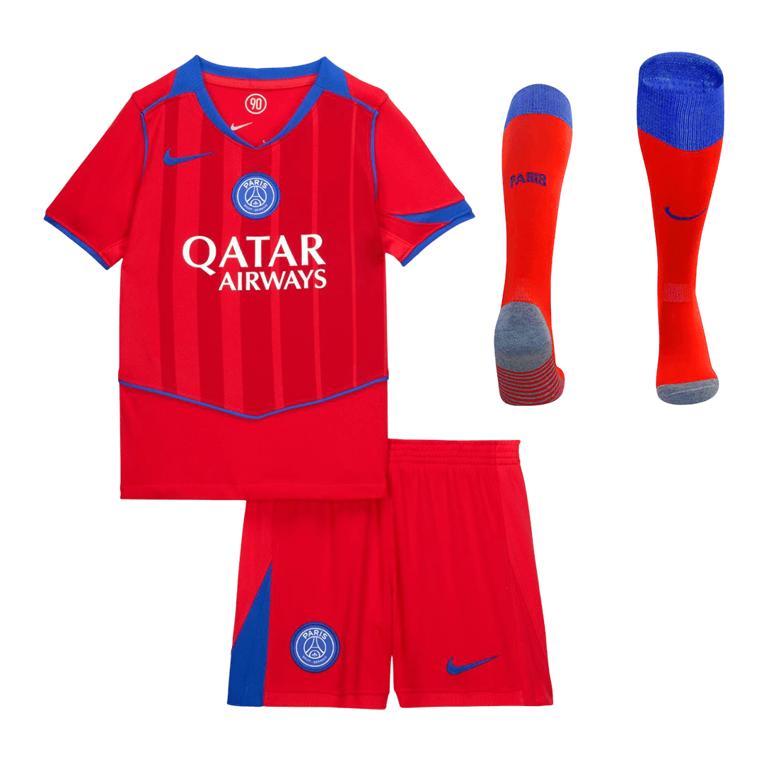 Troisième tenue extérieure du PSG pour enfants (maillot + short + chaussettes) 2025/26